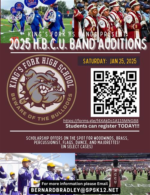 HBCU Band Auditions Jan. 25, 2025